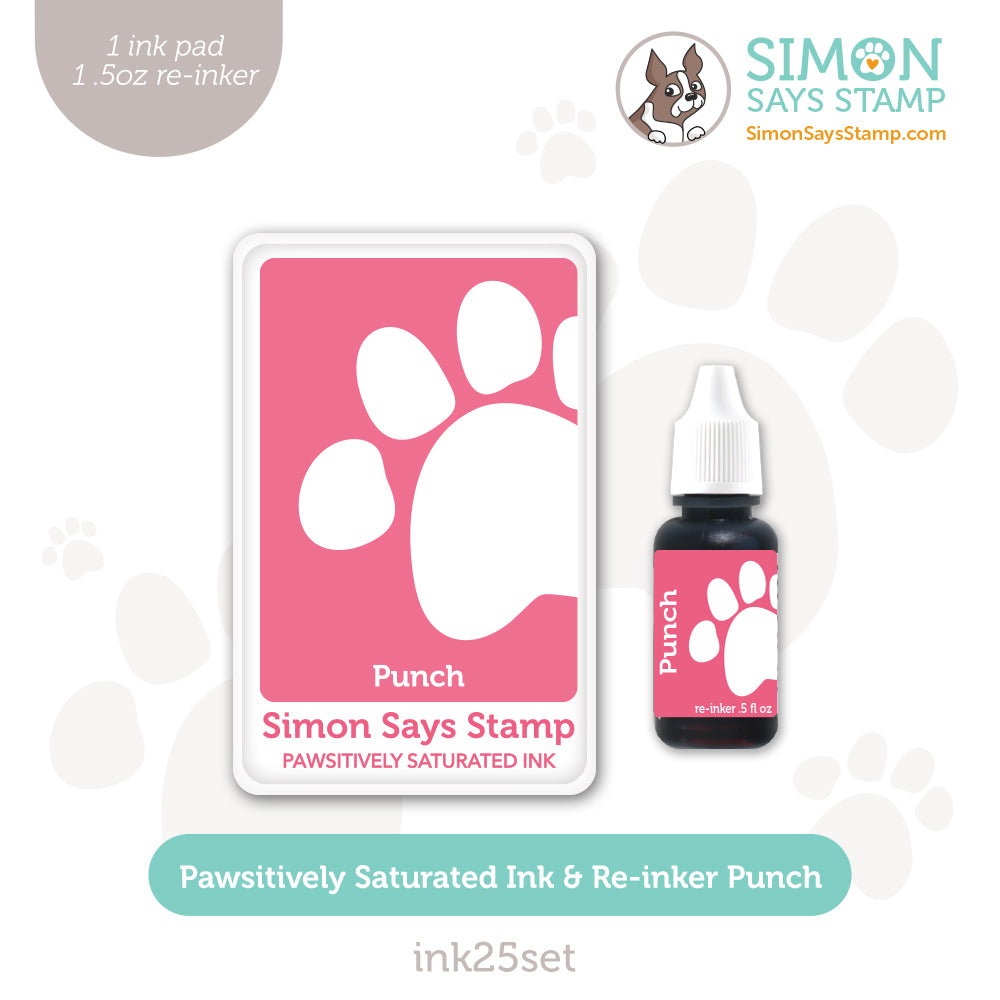 Simon Says Stamp Pawsitively Saturated Ink and Re-inker Set Punch