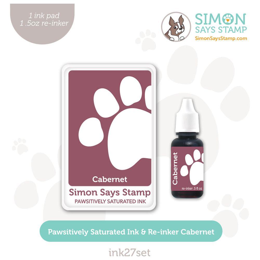 Simon Says Stamp Pawsitively Saturated Ink and Re-inker Set Cabernet