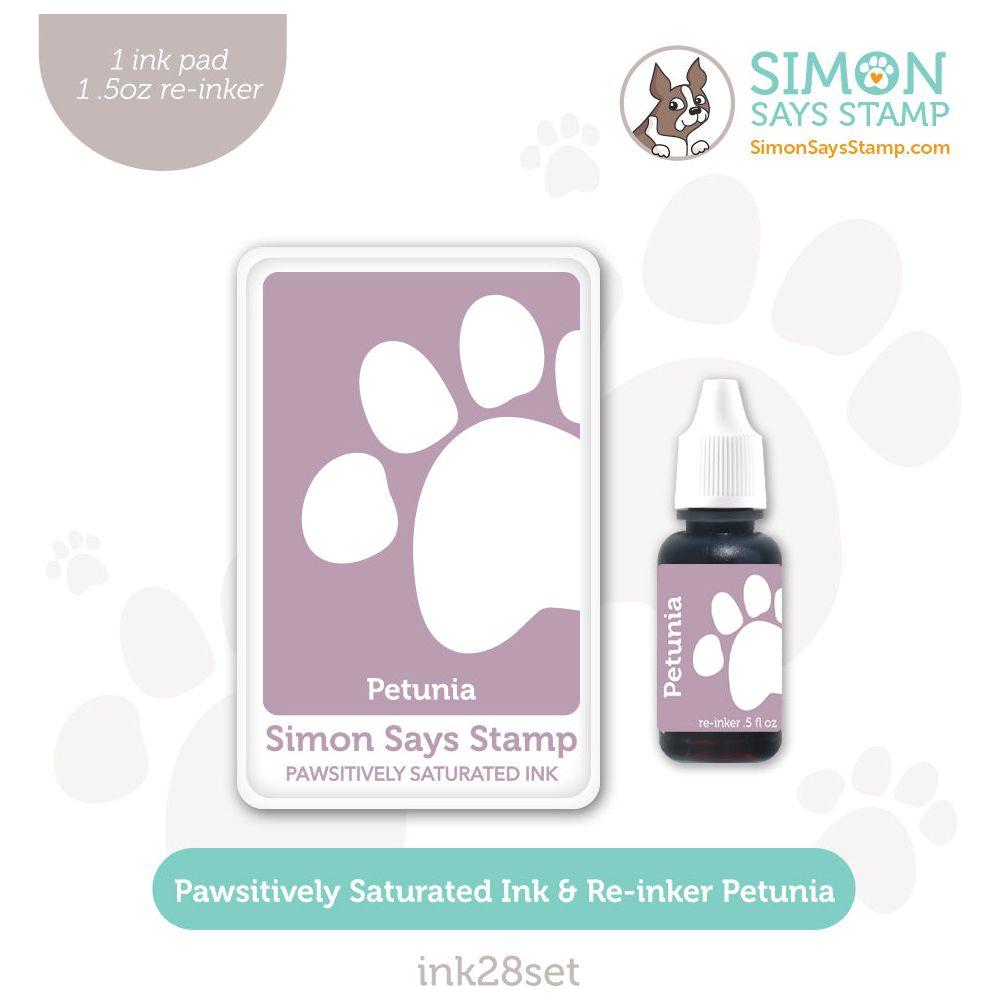 Simon Says Stamp Pawsitively Saturated Ink and Re-inker Set Petunia