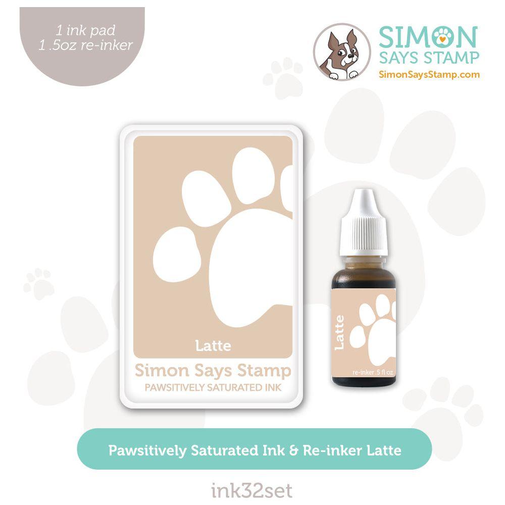 Simon Says Stamp Pawsitively Saturated Ink and Re-inker Set Latte