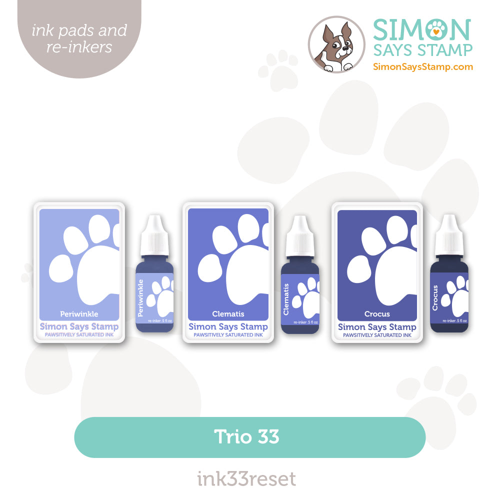 Simon Says Stamp Pawsitively Saturated Ink Trio 33 and Re-Inkers STAMPtember