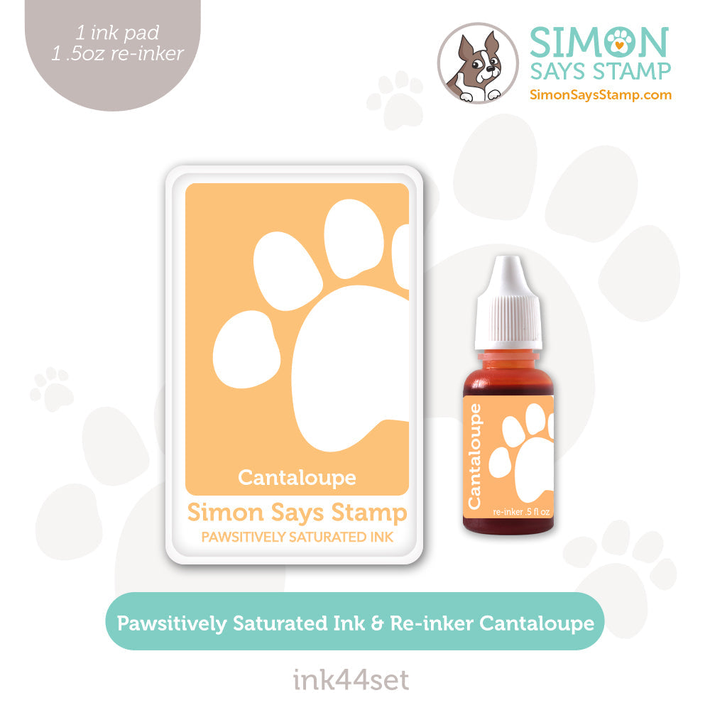 Simon Says Stamp Pawsitively Saturated Ink and Re-inker Set Cantaloupe