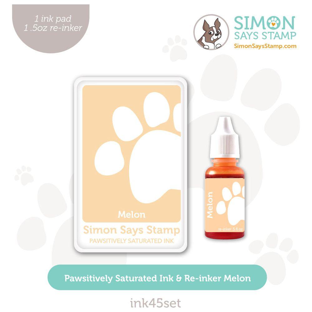 Simon Says Stamp Pawsitively Saturated Ink and Re-inker Set Melon