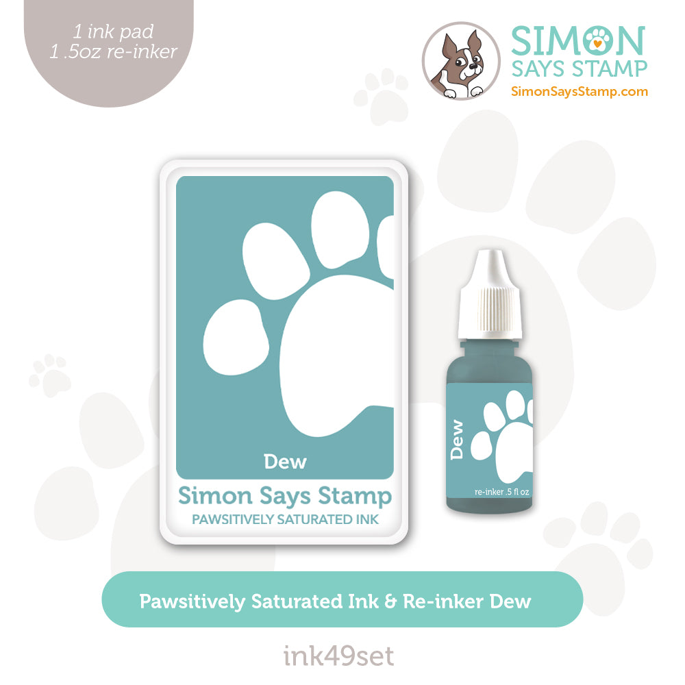 Simon Says Stamp Pawsitively Saturated Ink and Re-inker Set Dew
