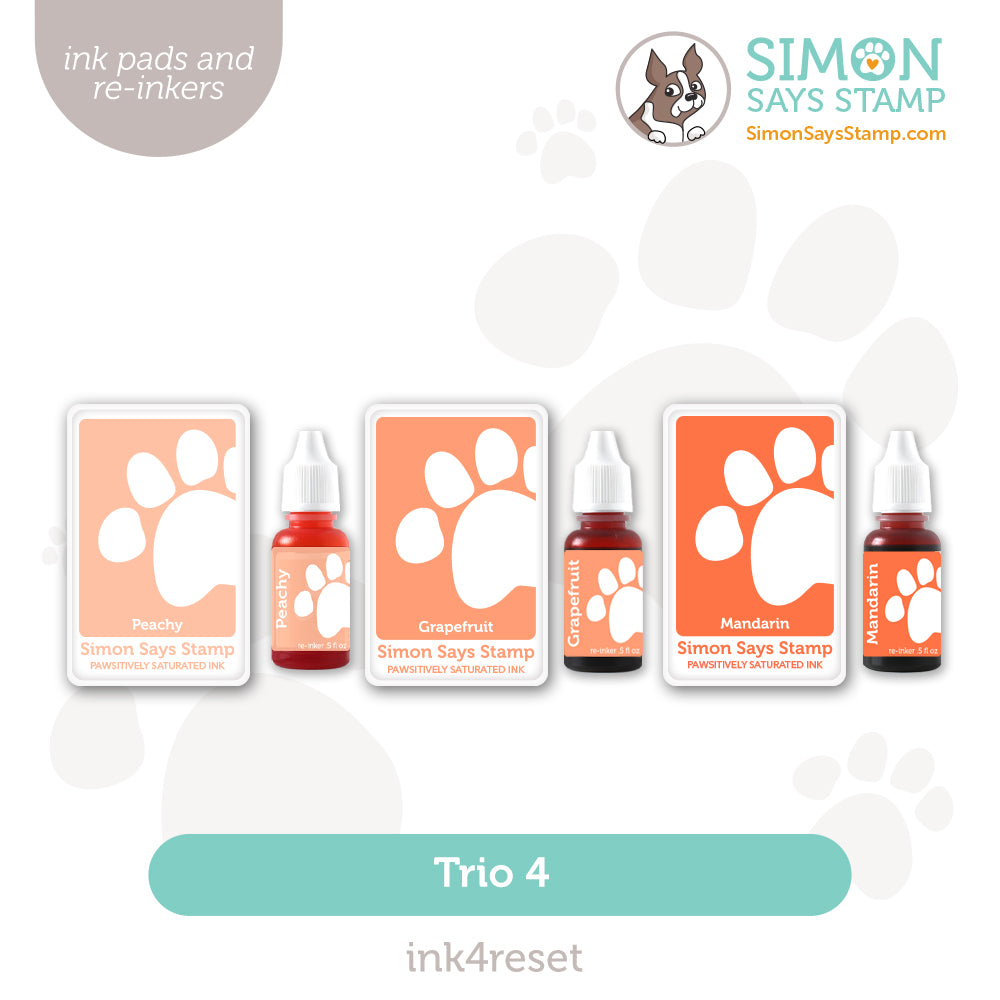 Simon Says Stamp Pawsitively Saturated Ink Trio 4 and Re-Inkers ink4re