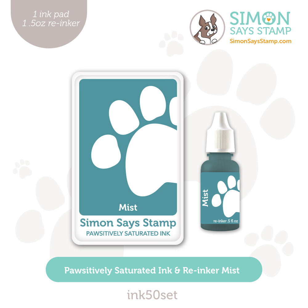Simon Says Stamp Pawsitively Saturated Ink and Re-inker Set Mist
