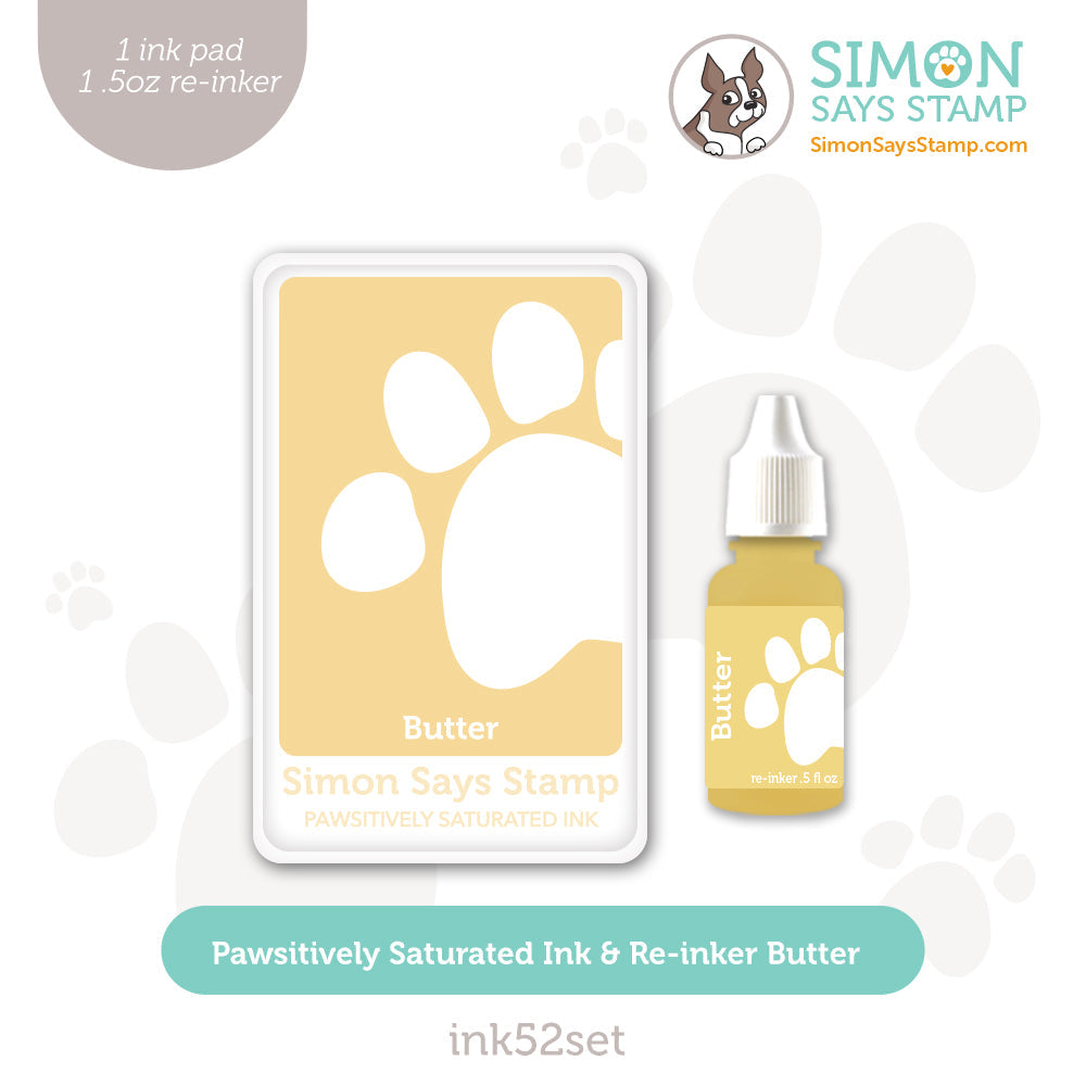 Simon Says Stamp Pawsitively Saturated Ink and Re-inker Set Butter Splendor