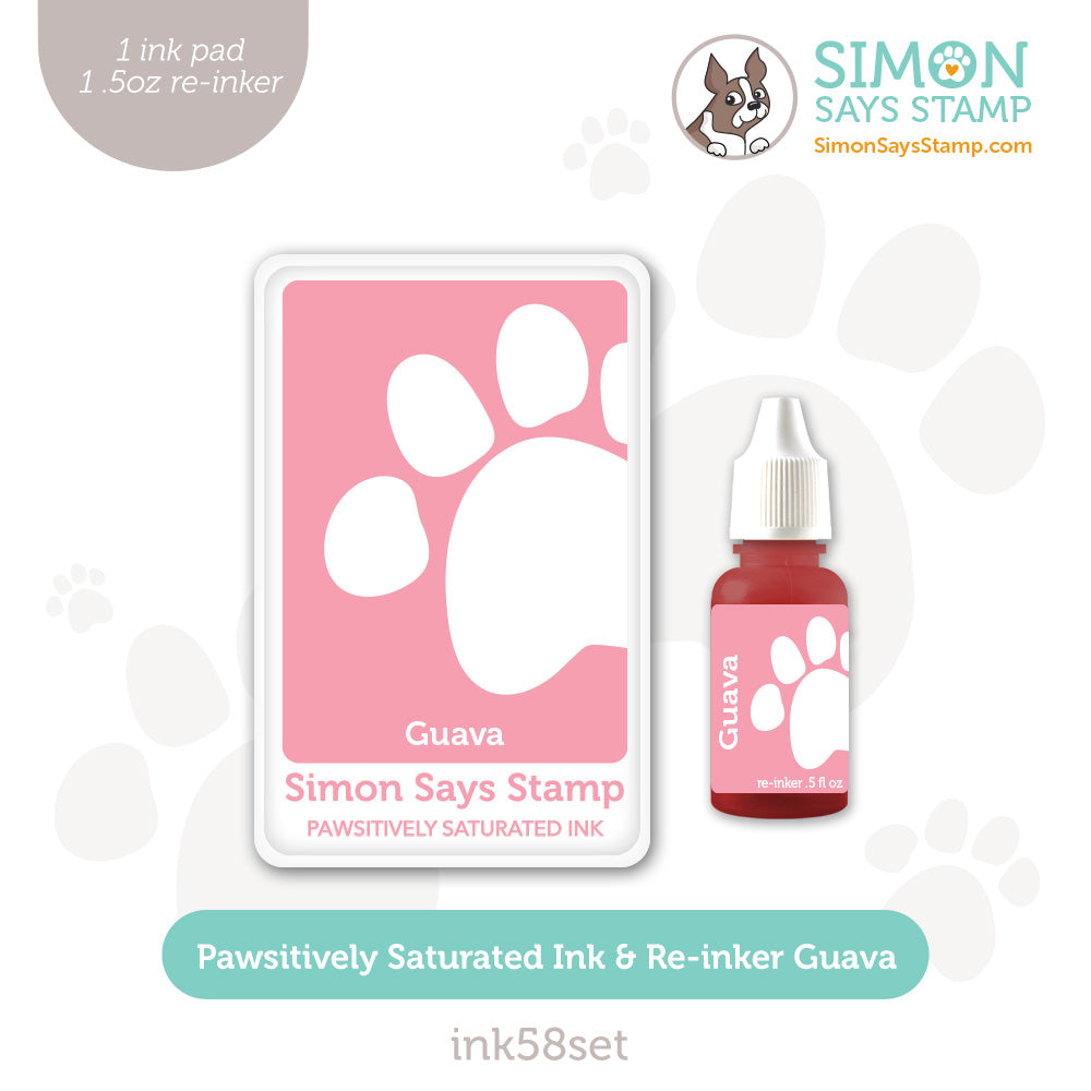 Simon Says Stamp Pawsitively Saturated Ink and Re-inker Set Guava