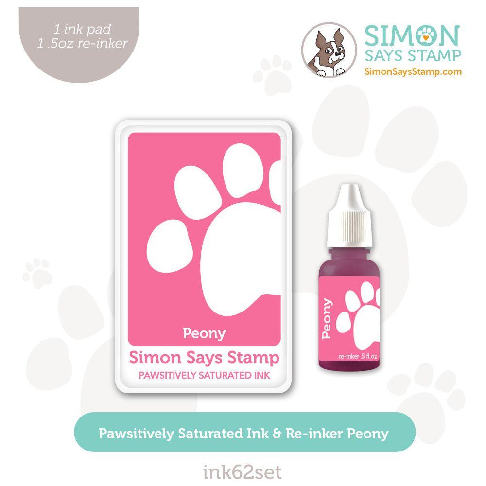 Simon Says Stamp Pawsitively Saturated Ink and Re-inker Set Peony