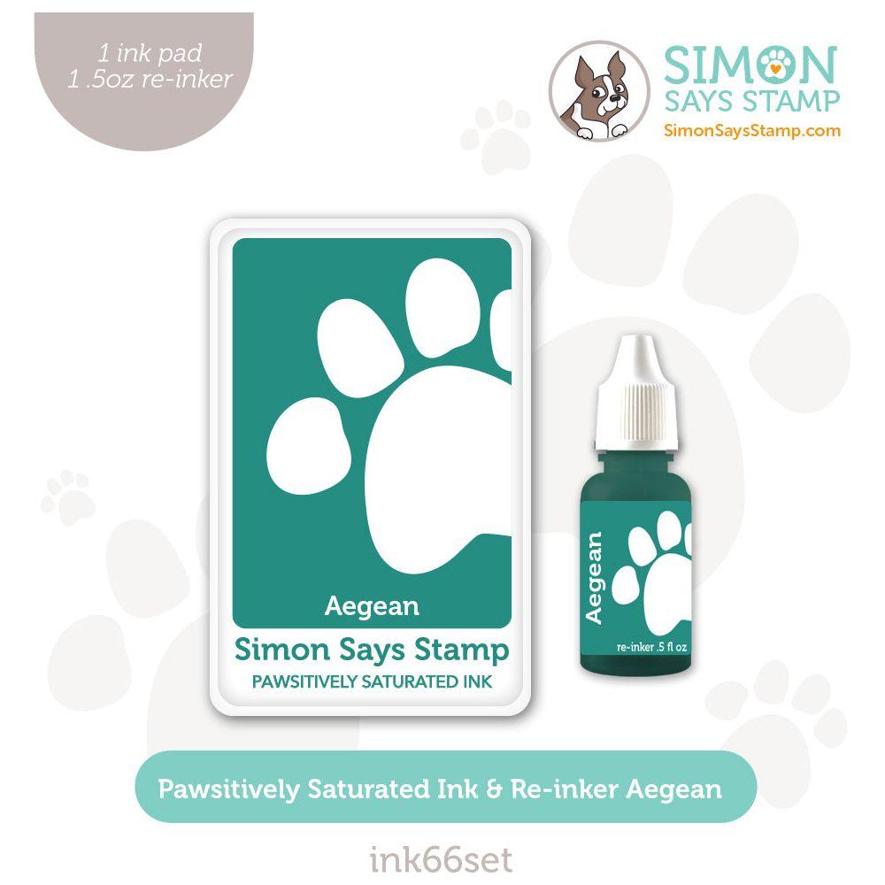 Simon Says Stamp Pawsitively Saturated Ink and Re-inker Set Aegean