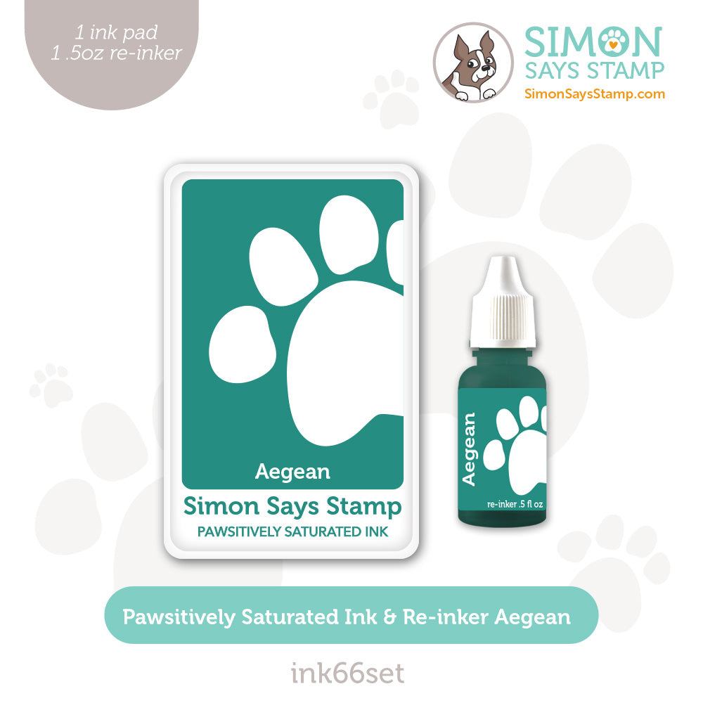 Simon Says Stamp Pawsitively Saturated Ink and Re-inker Set Aegean