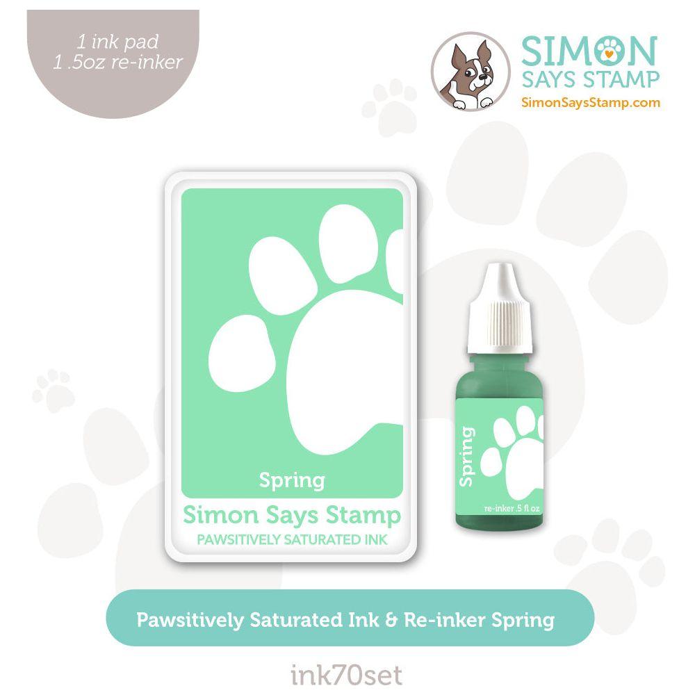 Simon Says Stamp Pawsitively Saturated Ink and Re-inker Set Spring