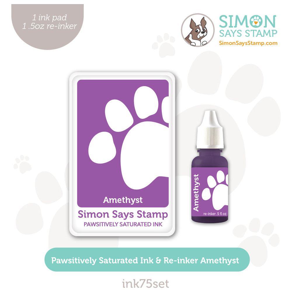 Simon Says Stamp Pawsitively Saturated Ink and Re-inker Set Amethyst