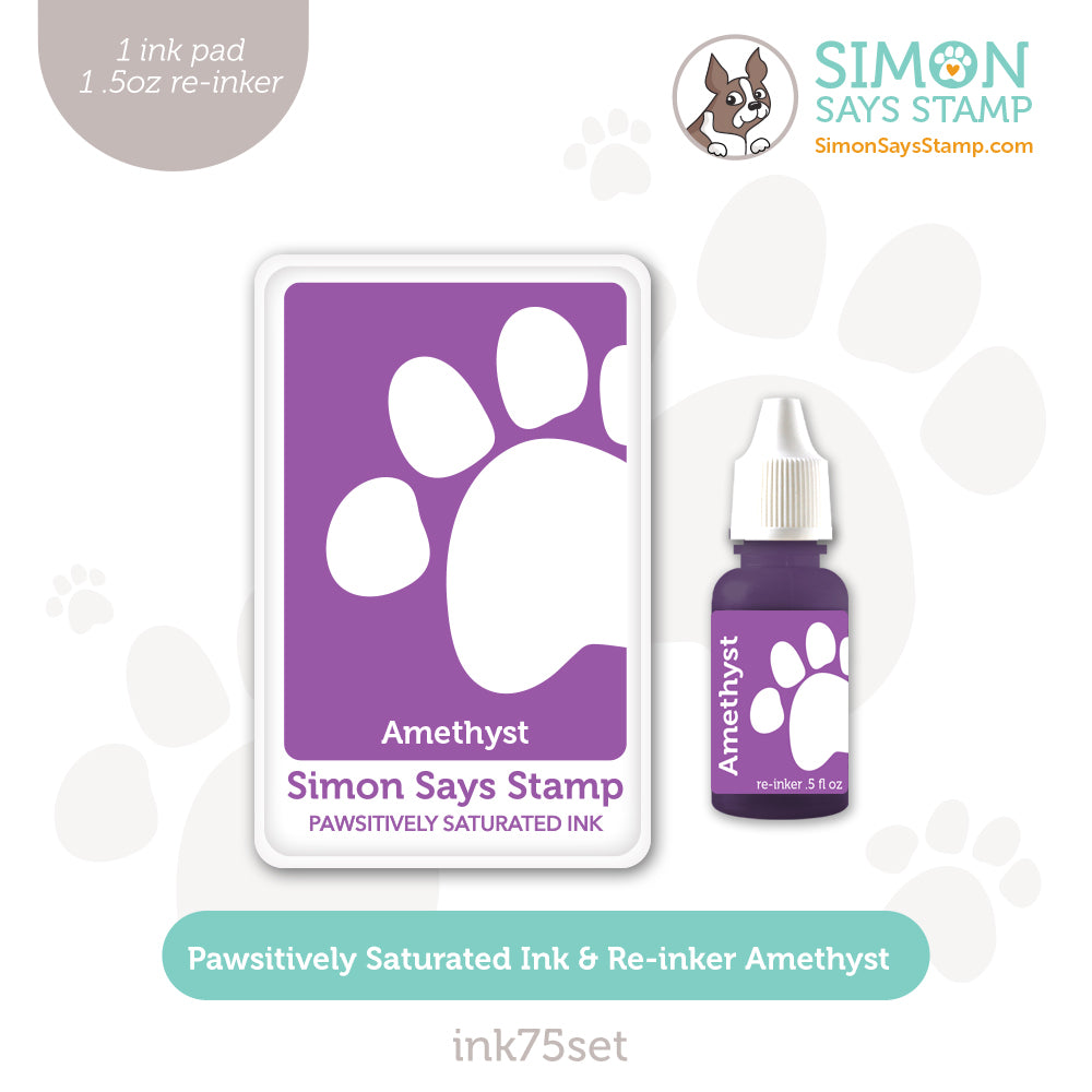 Simon Says Stamp Pawsitively Saturated Ink and Re-inker Set Amethyst