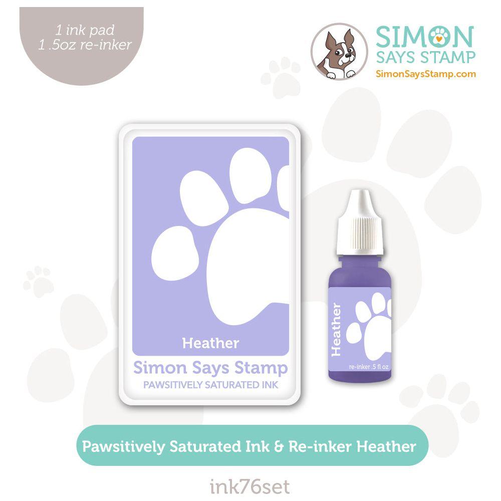 Simon Says Stamp Pawsitively Saturated Ink and Re-inker Set Heather