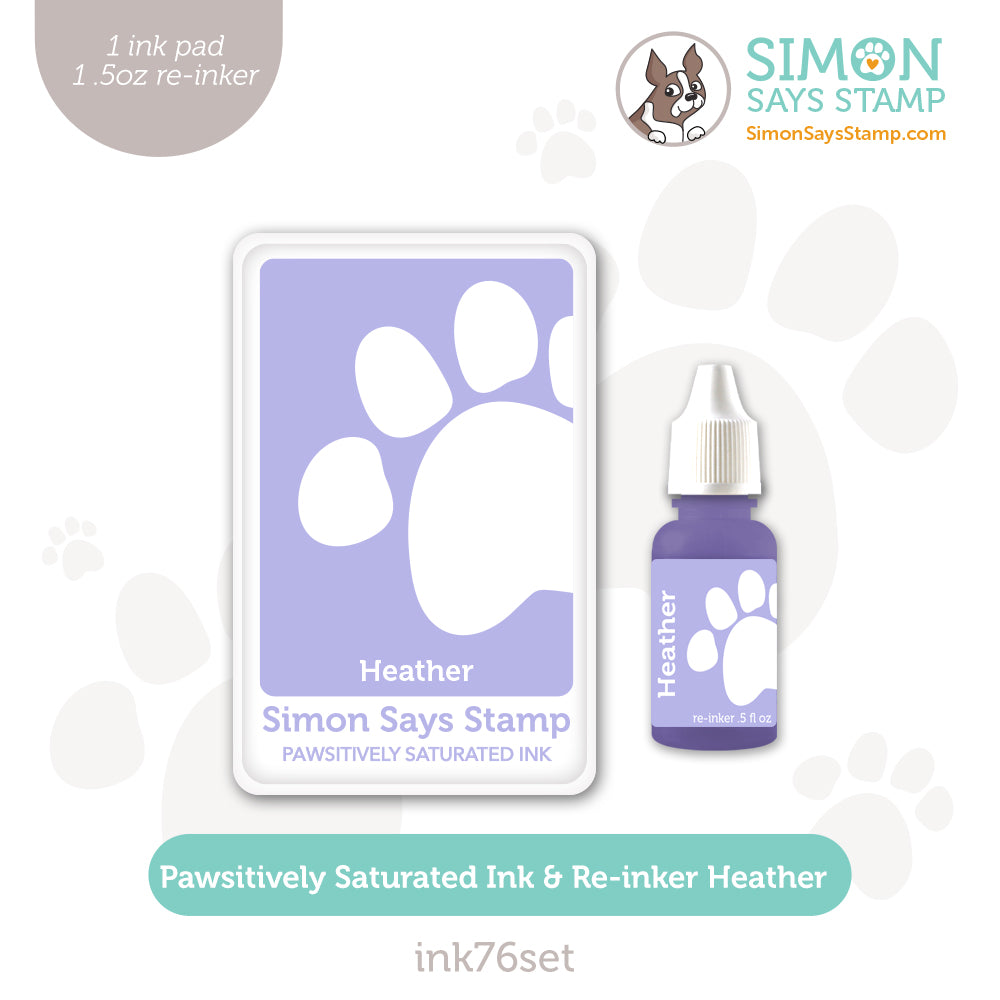 Simon Says Stamp Pawsitively Saturated Ink and Re-inker Set Heather