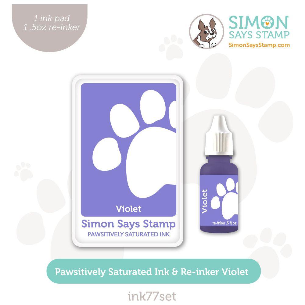 Simon Says Stamp Pawsitively Saturated Ink and Re-inker Set Violet