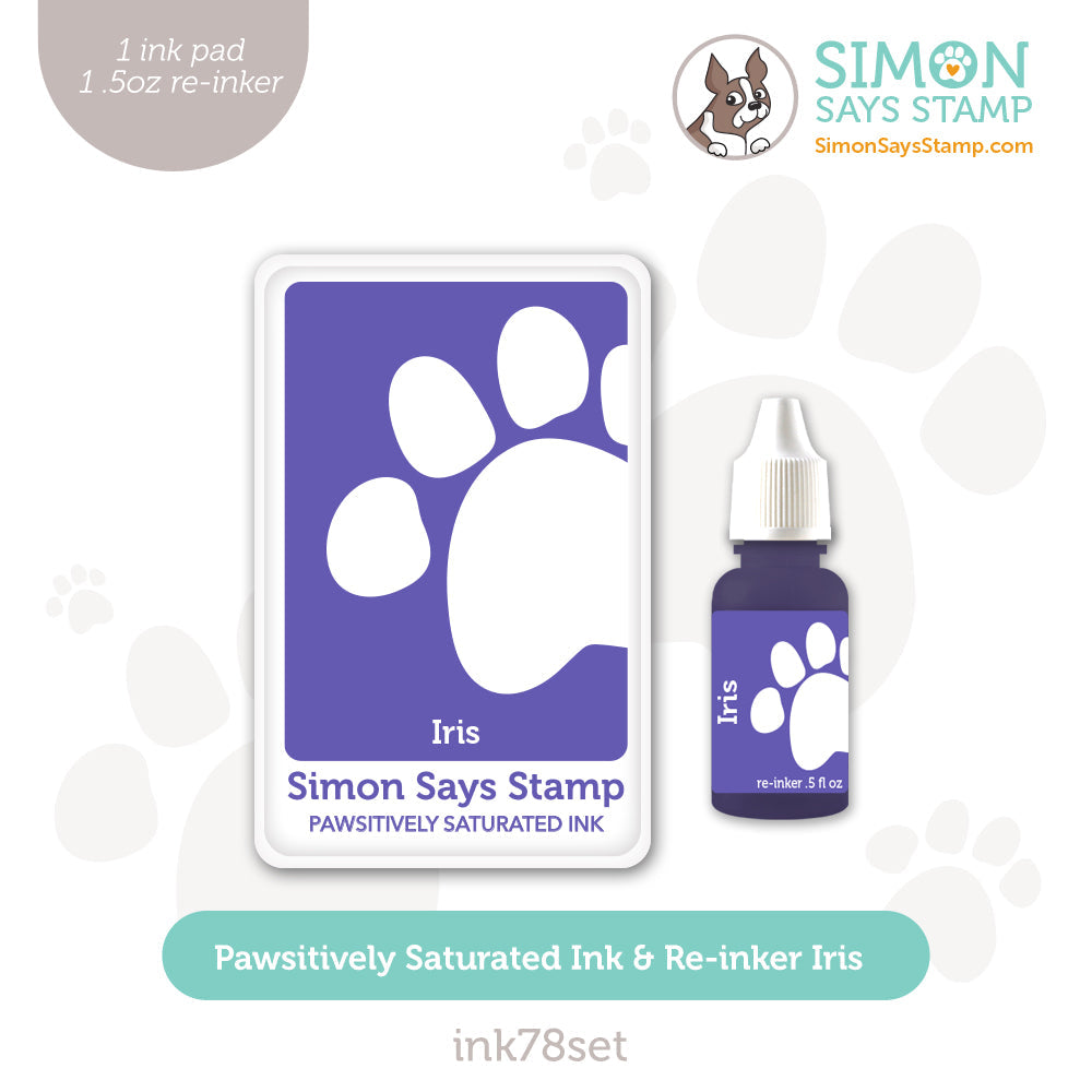 Simon Says Stamp Pawsitively Saturated Ink and Re-inker Set Iris