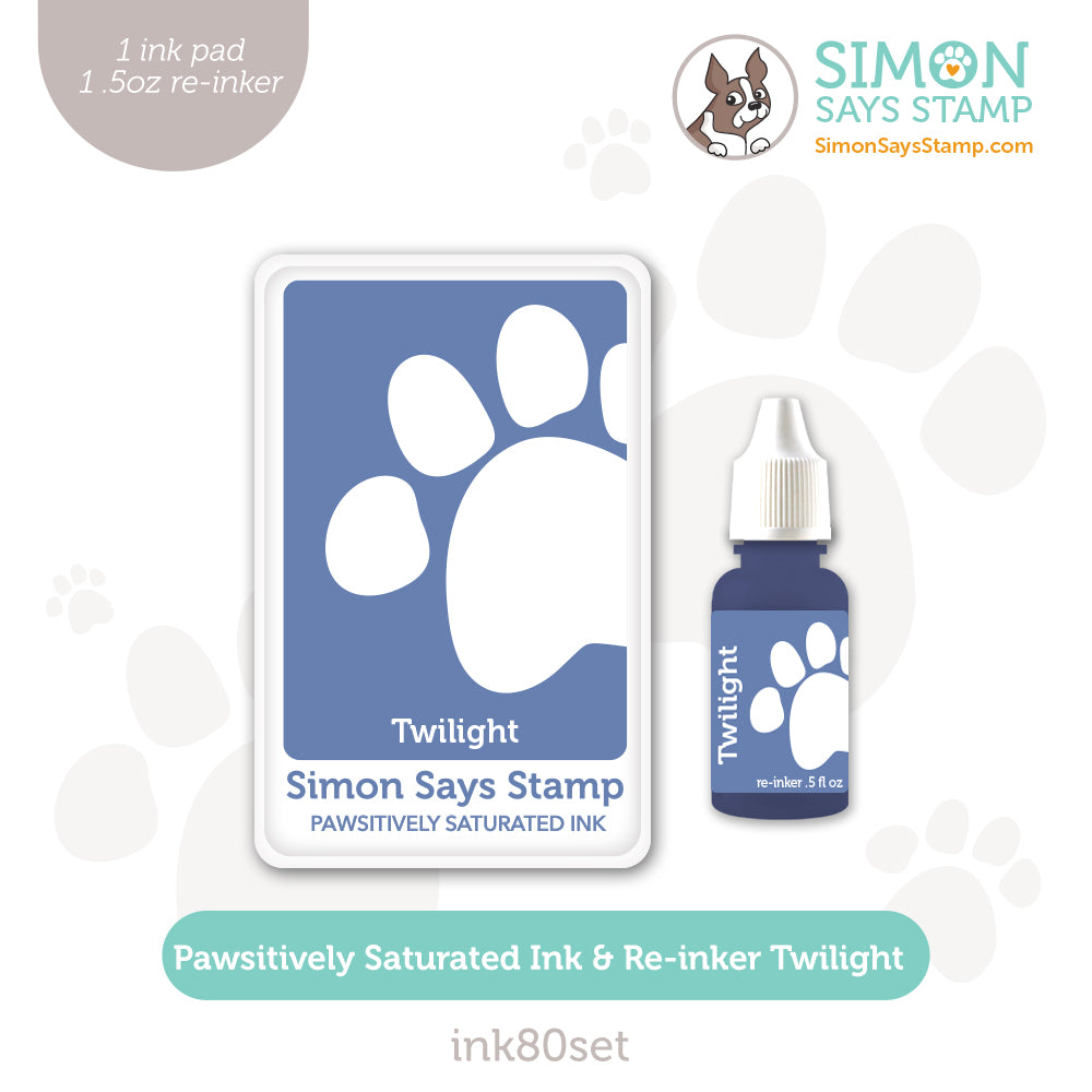 Simon Says Stamp Pawsitively Saturated Ink and Re-inker Set Twilight
