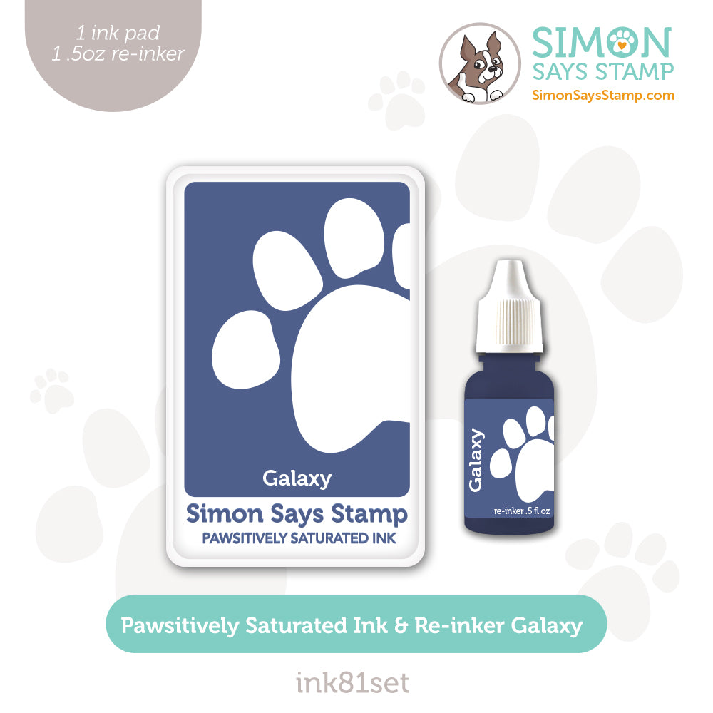Simon Says Stamp Pawsitively Saturated Ink and Re-inker Set Galaxy