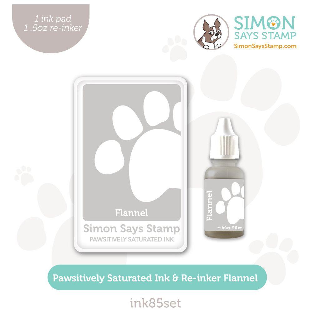 Simon Says Stamp Pawsitively Saturated Ink and Re-inker Set Flannel