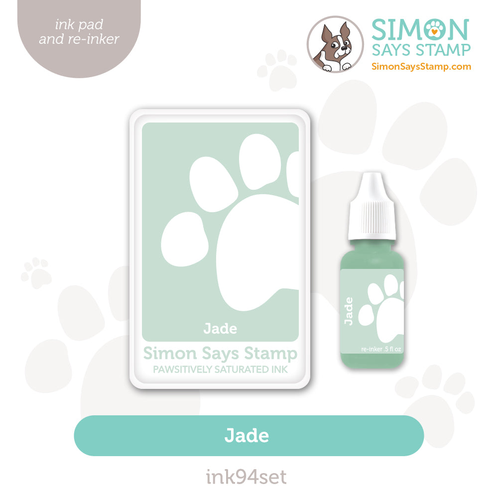 Simon Says Stamp Pawsitively Saturated Ink and Re-inker Set Jade ink94set Friend Like You