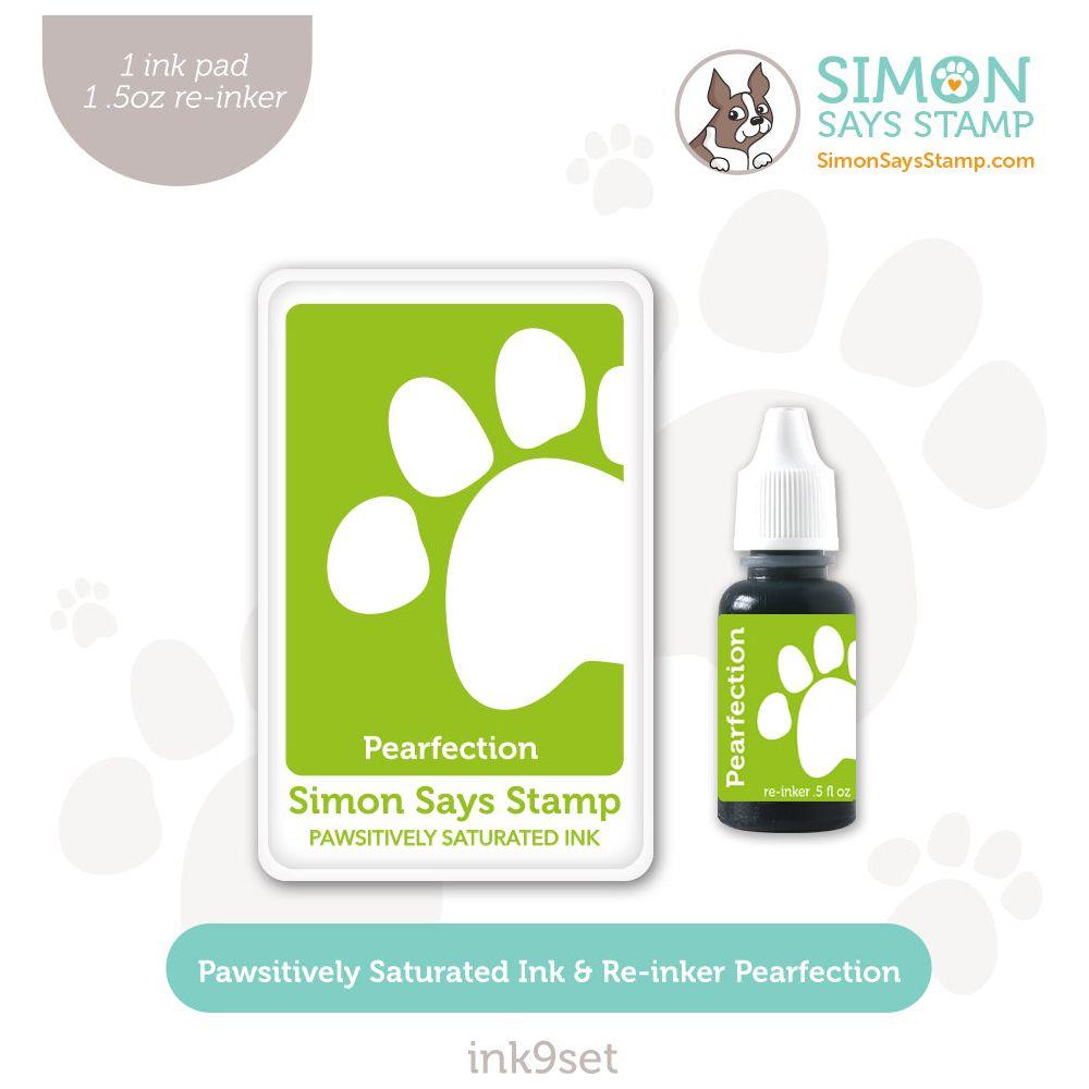 Simon Says Stamp Pawsitively Saturated Ink and Re-inker Set Pearfection ink9set