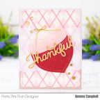 Pretty Pink Posh Thankful Script Hot Foil Plate acorn