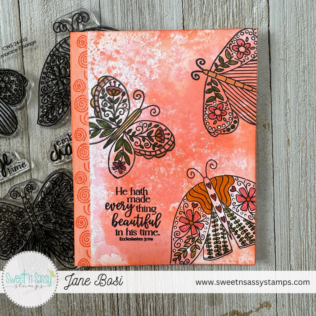 Sweet 'N Sassy Take Time Clear Stamps cws-24-012 he hath made everything beautiful in his time