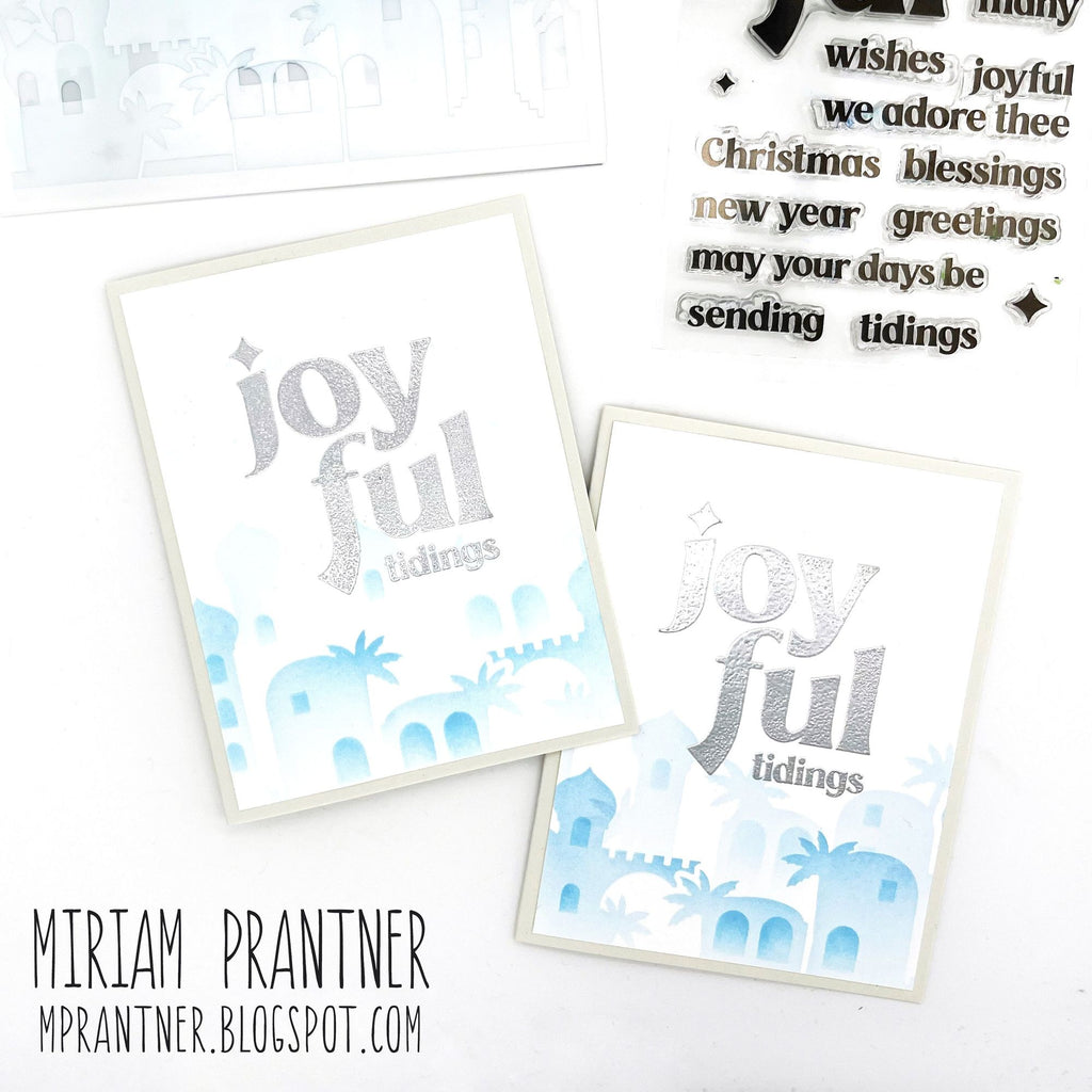 Simon Says Clear Stamps Joyful Greetings 3015msc Christmas Cards