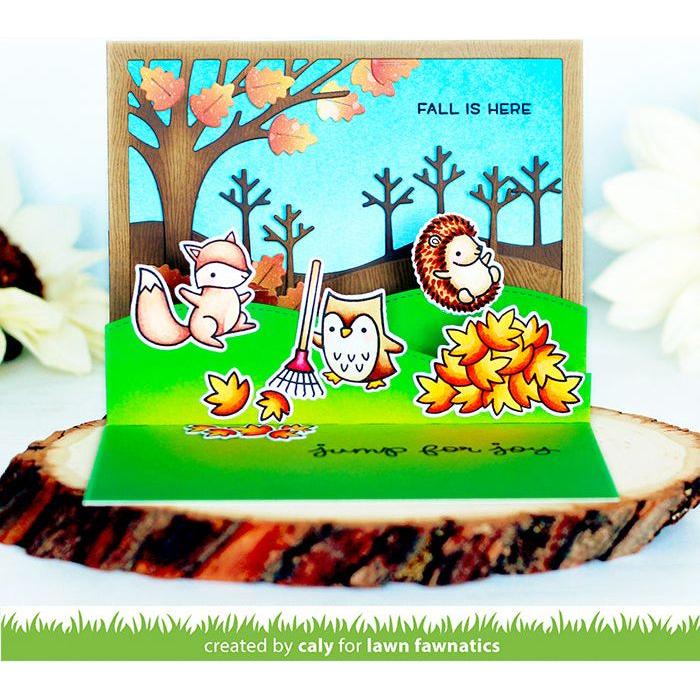 Tim Holtz Distress Walnut Stain Oxide Ink Pad And Reinker Bundle Ranger Pop-Up Autumn Card | color-code:ALT01