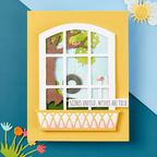 stp-222 Spellbinders Sending Sunshine Sentiments Clear Stamps cardinal