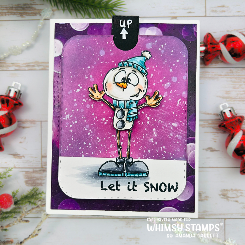Whimsy Stamps Snowman NoFuss Masks wsnfm28 let it snow