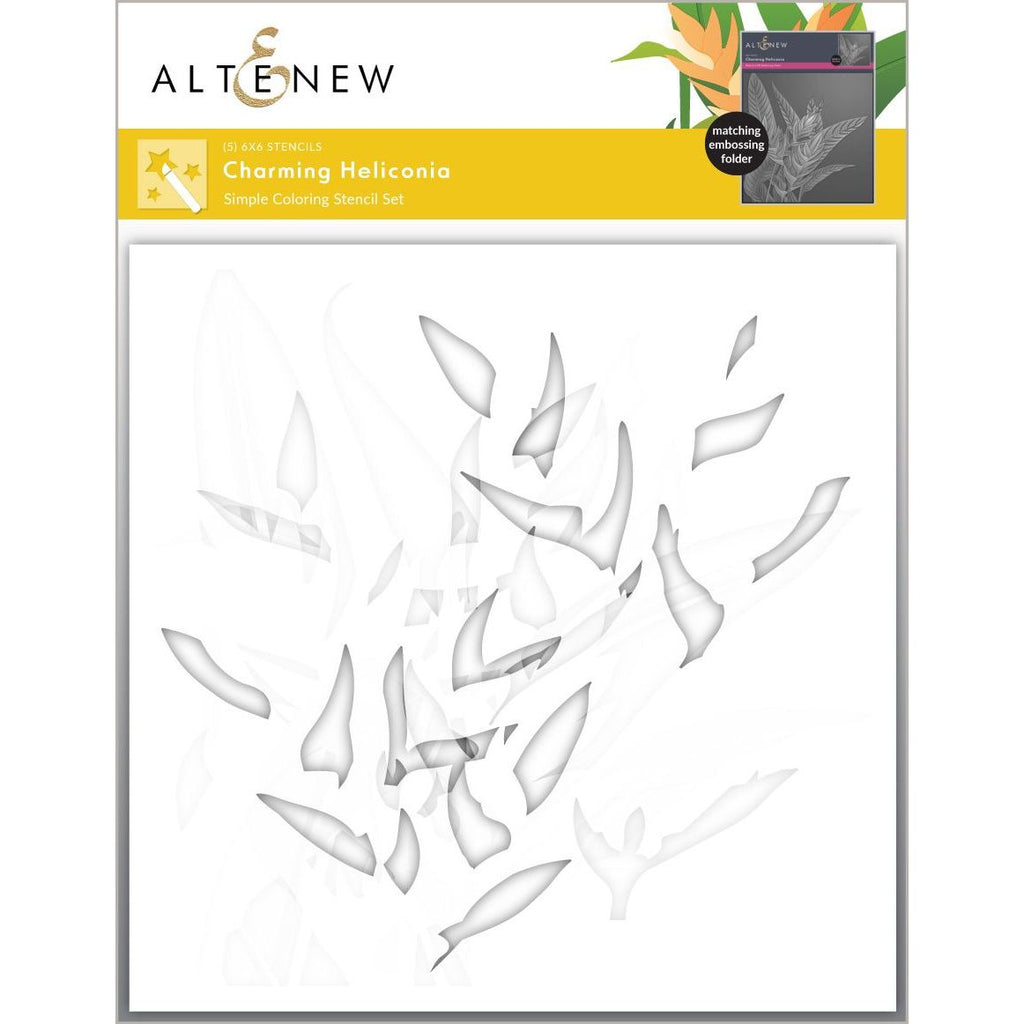 Altenew Charming Heliconia Simple Coloring Stencils alt8479