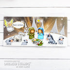 Whimsy Stamps Three Trees Border Die wsd241 peace on earth