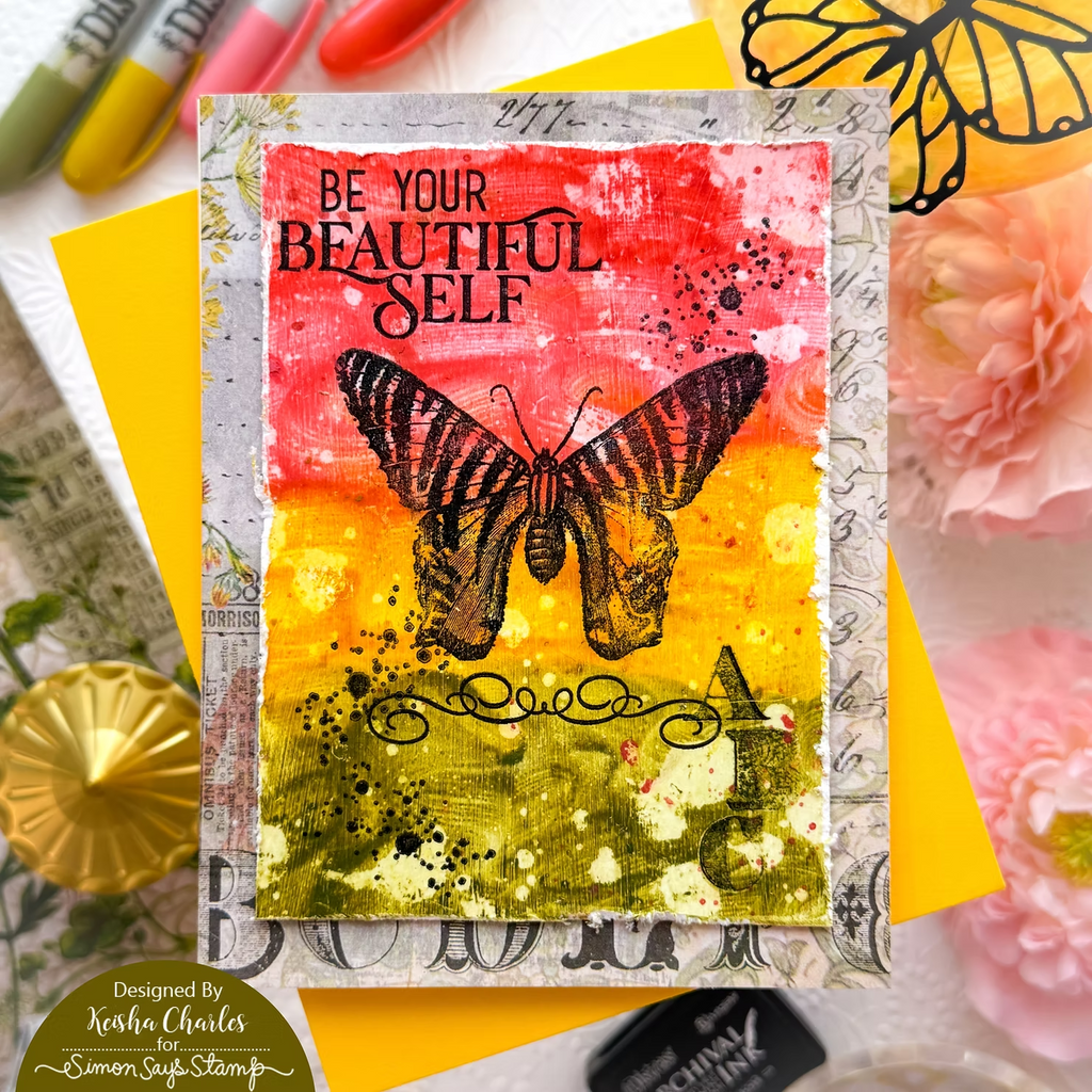 Simon Says Clear Stamps Beautiful and Curious 2243ssc Be Your Beautiful Self Card | color-code:ALT18