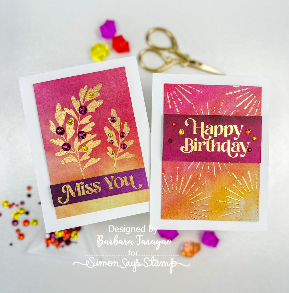 Simon Says Stamp Card Kit of the Month May 2024 Celestial Wishes ck0524 Warm Tones Cards