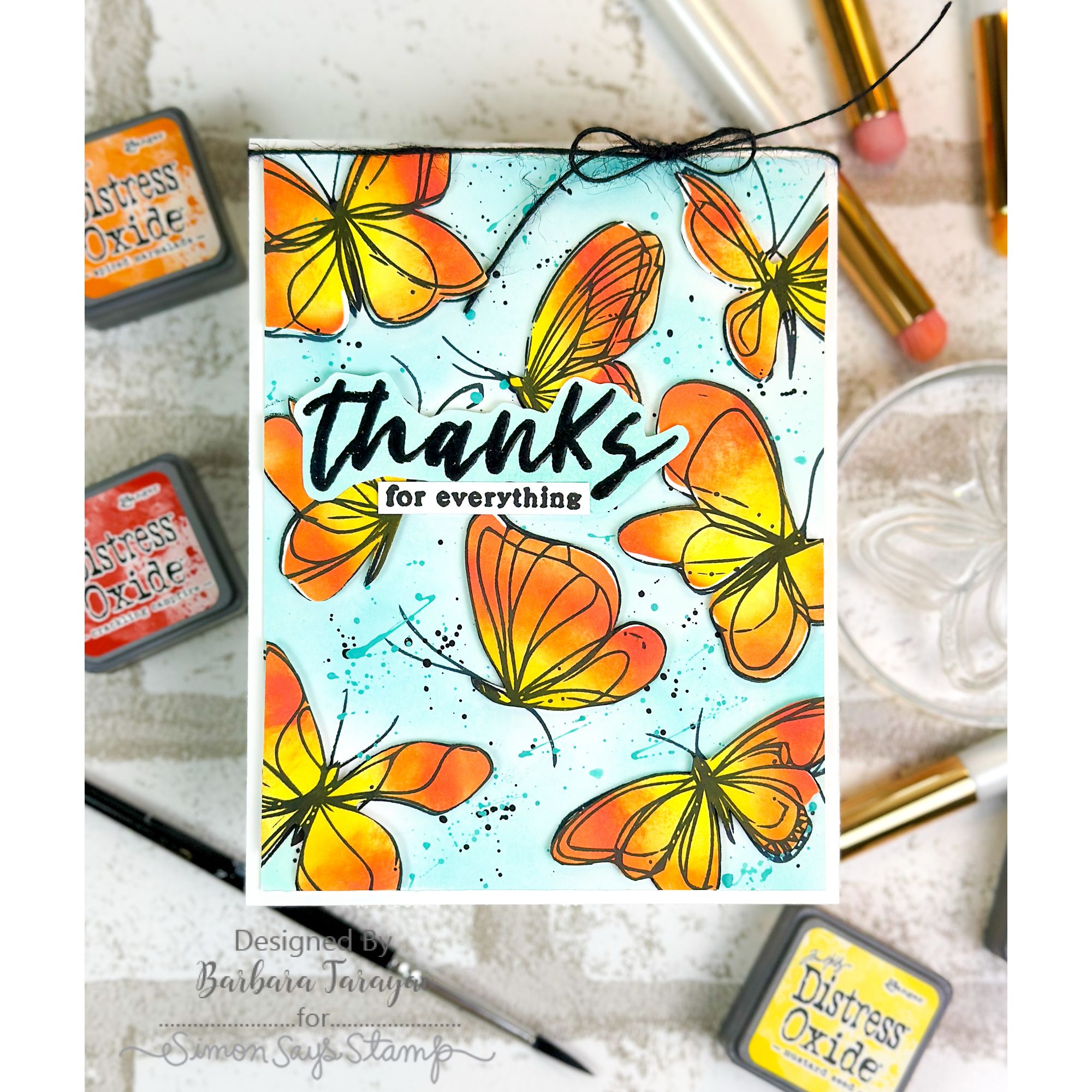 Simon Says Stamp Card Kit of the Month April 2026 A Little Artsy ck0426 Thanks Card | color-code:ALT03