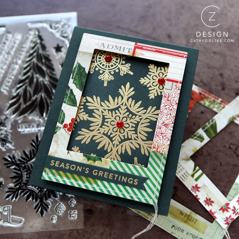 Simon Says Stamp Card Kit of the Month December 2023 Making Spirits Bright ck1223 Christmas Card | color-code:ALT11