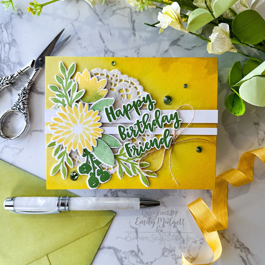 Simon Says Stamp Card Kit of the Month March 2026 Watercolor Bouquet ck0326 Birthday Card | color-code:ALT28