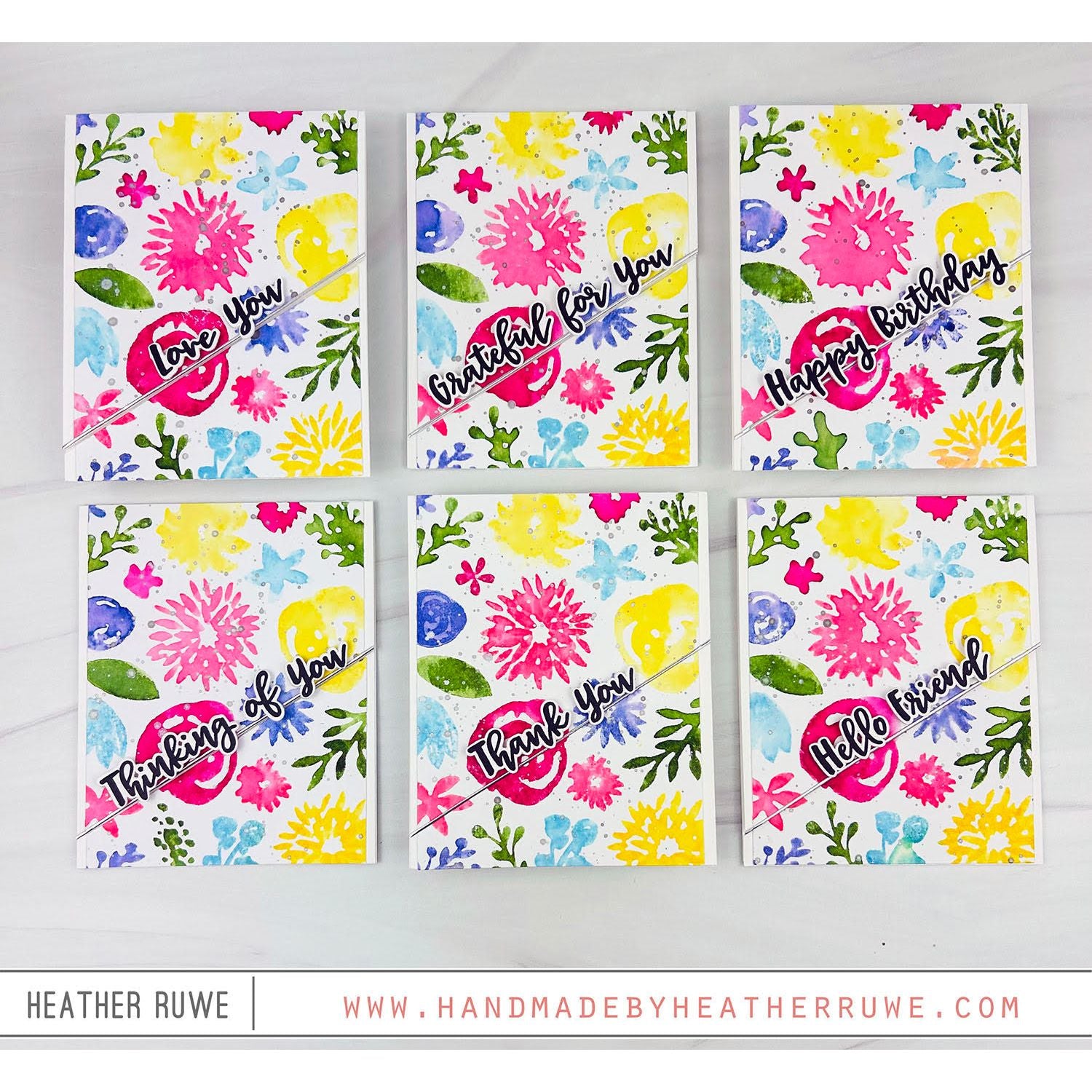 Simon Says Stamp Card Kit of the Month March 2026 Watercolor Bouquet ck0326 Floral Card Set | color-code:ALT16