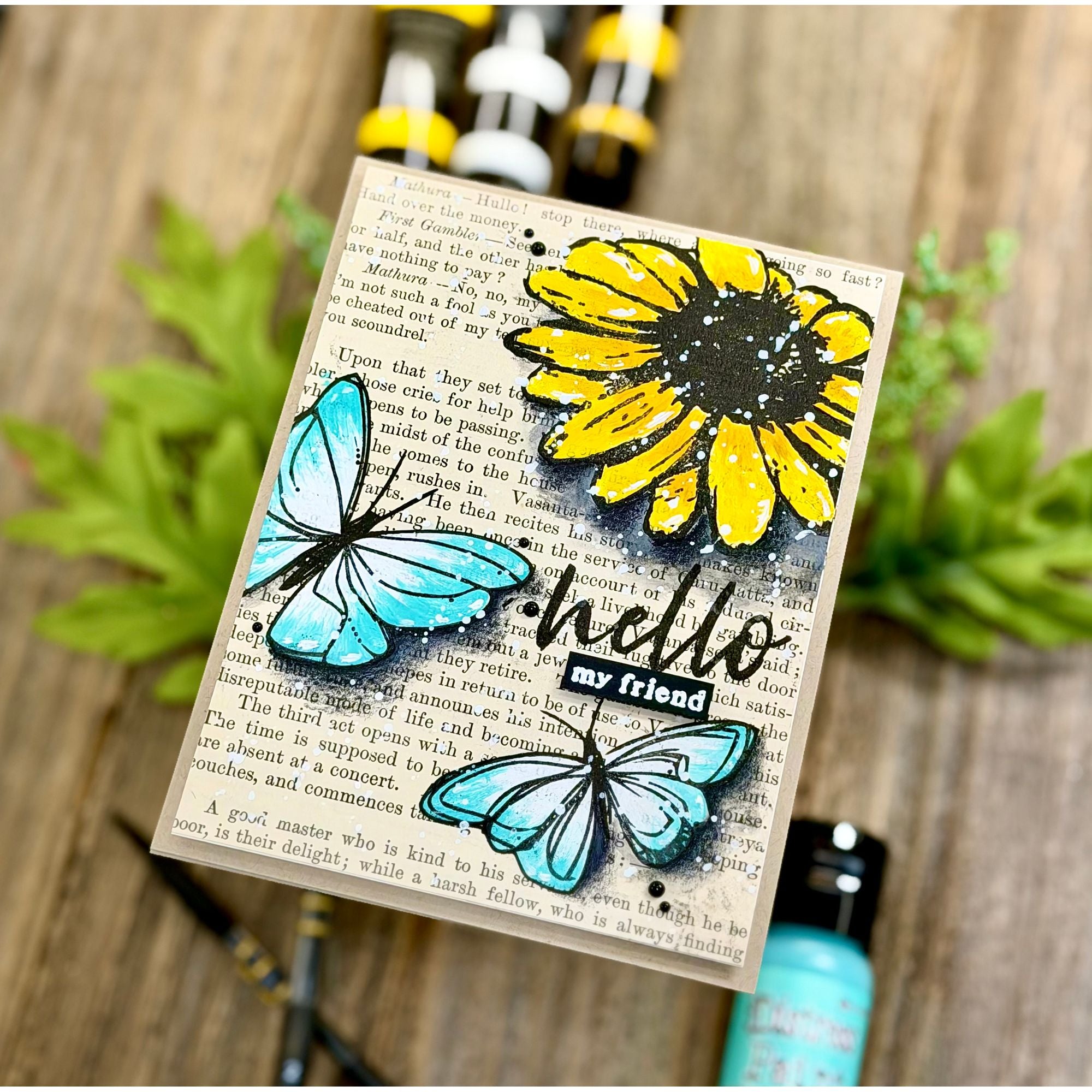 Simon Says Stamp Card Kit of the Month April 2026 A Little Artsy ck0426 Hello Card | color-code:ALT05