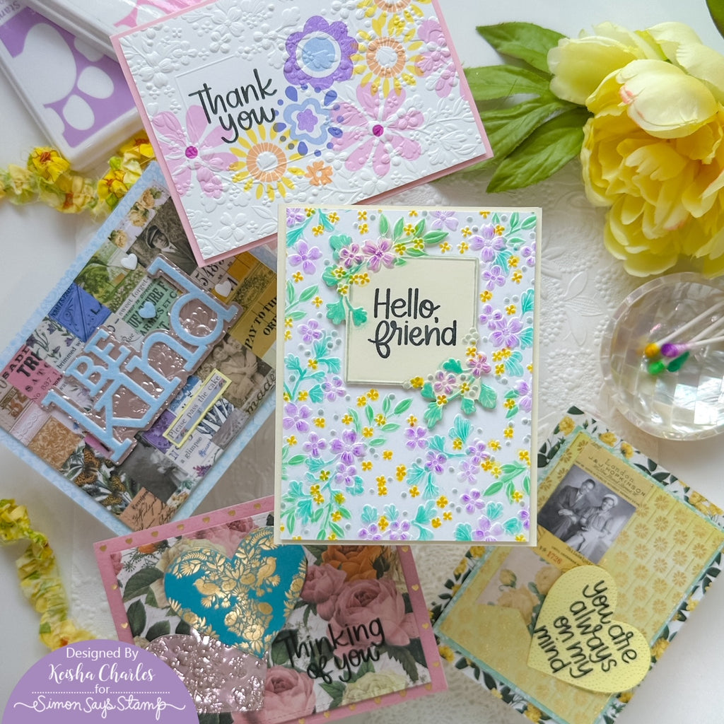 Simon Says Stamp Card Kit of the Month July 2023 Flower Happy ck0723 Flower Happy Cards color-code:ALT20
