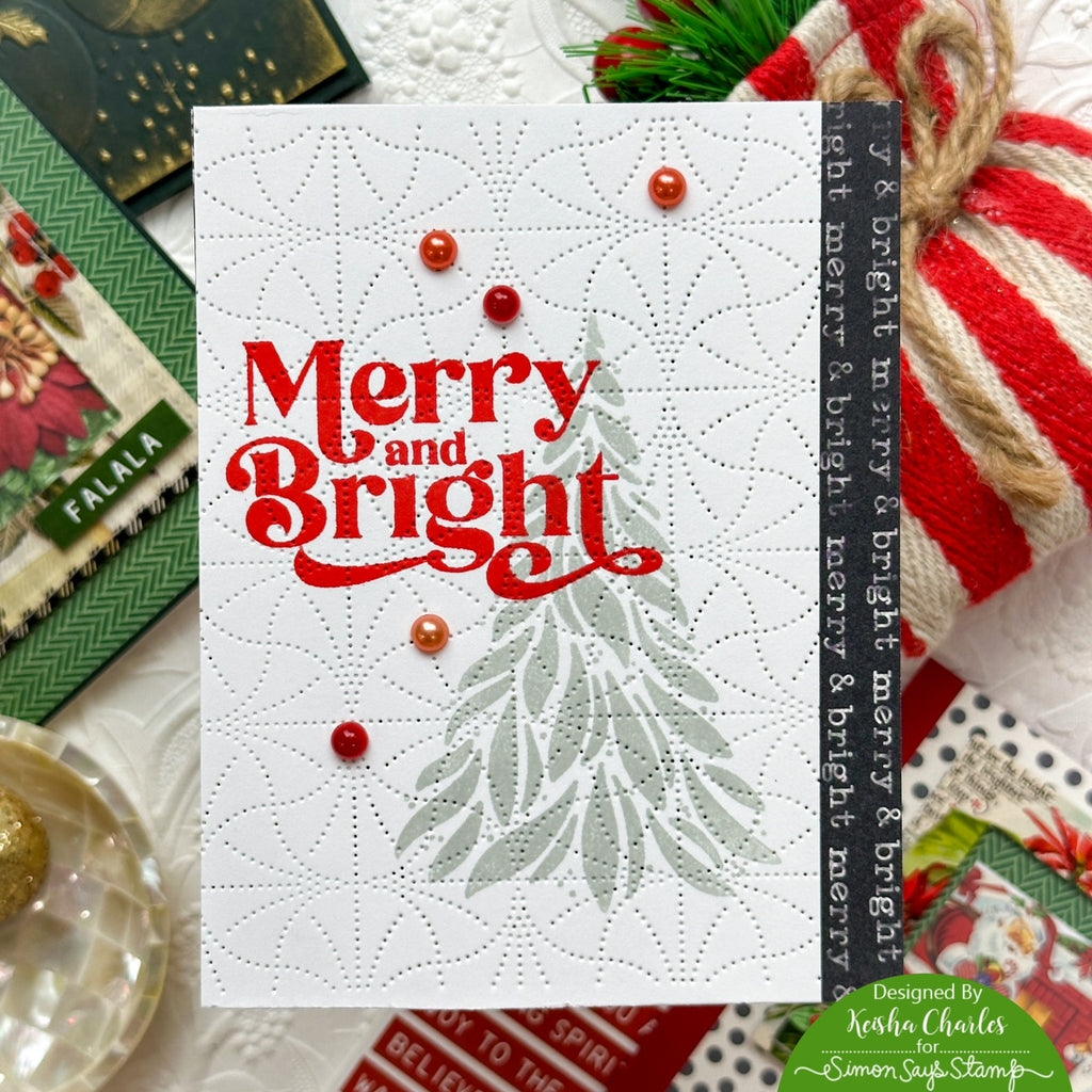 Simon Says Stamp Card Kit of the Month December 2023 Making Spirits Bright ck1223 Christmas Card | color-code:ALT16