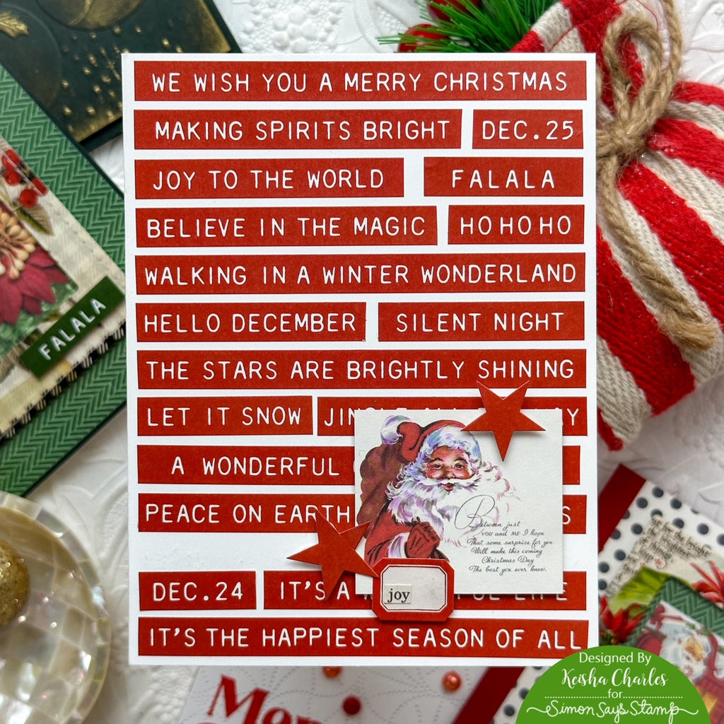 Simon Says Stamp Card Kit of the Month December 2023 Making Spirits Bright ck1223 Christmas Card