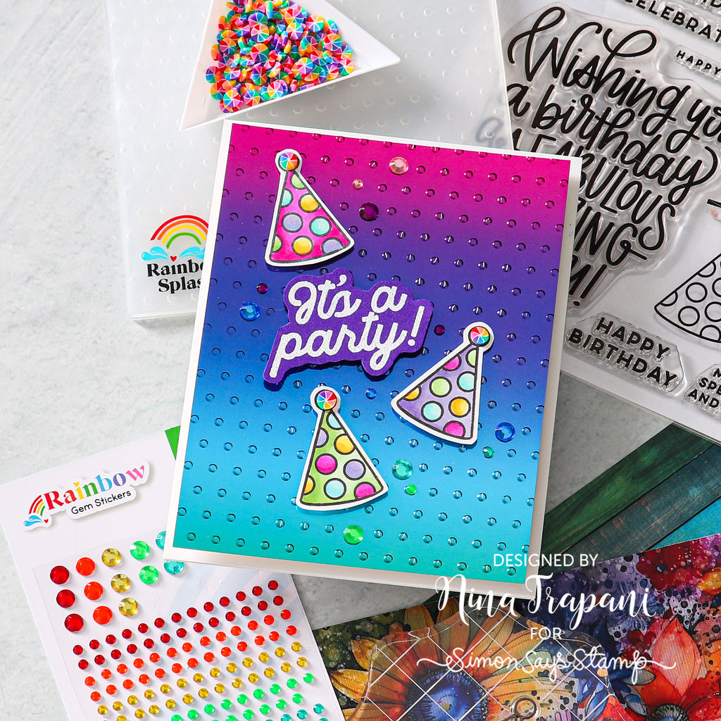 Simon Says Stamp Card Kit of the Month October 2023 Put Your Party Hats On ck1023 Birthday Card 