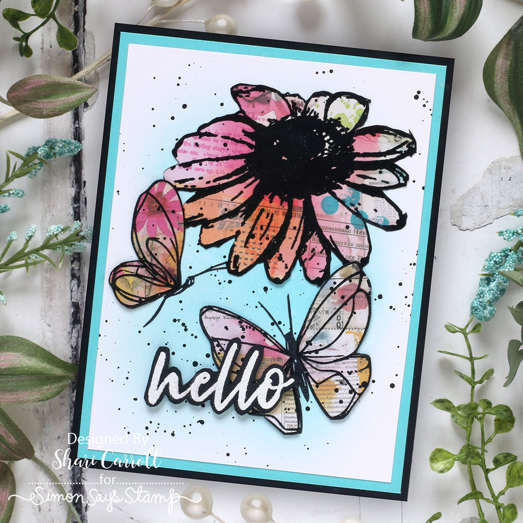 Simon Says Stamp Card Kit of the Month April 2026 A Little Artsy ck0426 Hello Card | color-code:ALT07