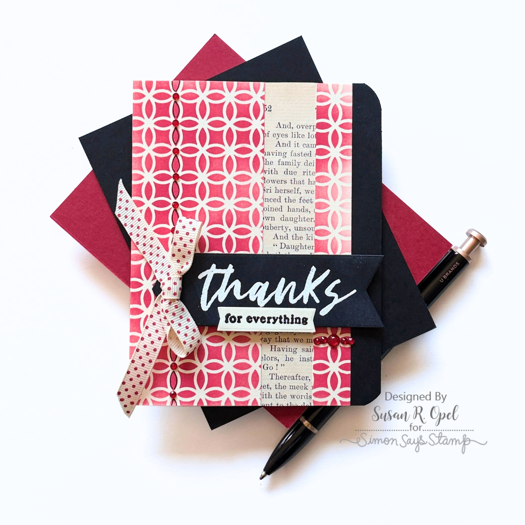 Simon Says Stamp Card Kit of the Month April 2026 A Little Artsy ck0426 Thanks Card | color-code:ALT09