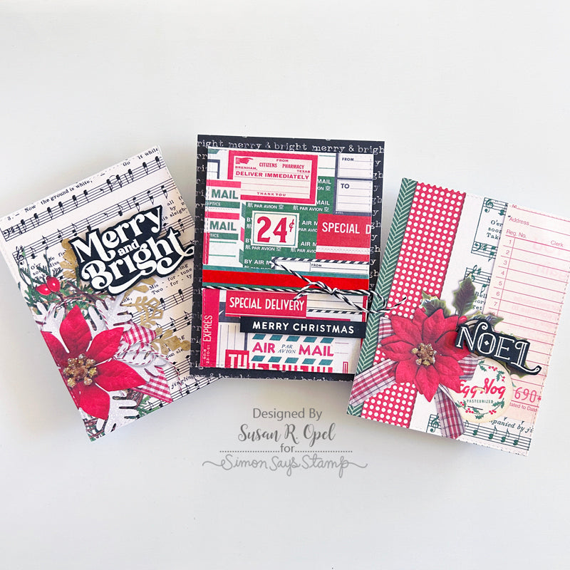 Simon Says Stamp Card Kit of the Month December 2023 Making Spirits Bright ck1223 Christmas Cards