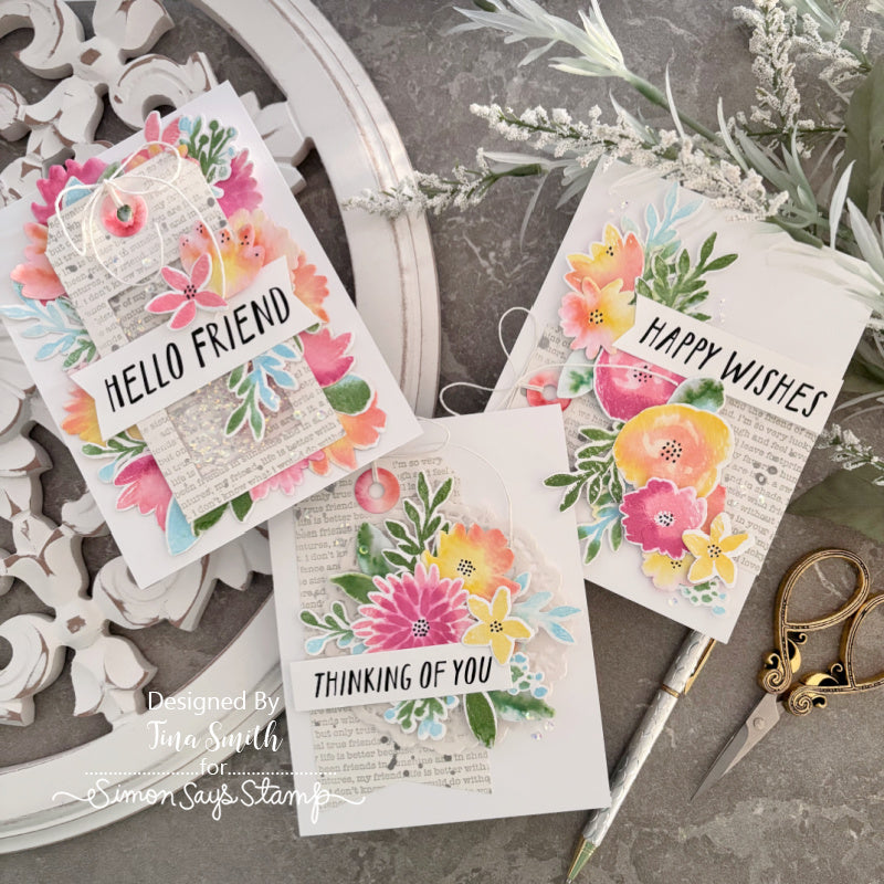 Simon Says Stamp Card Kit of the Month March 2026 Watercolor Bouquet ck0326 Floral Cards | color-code:ALT04